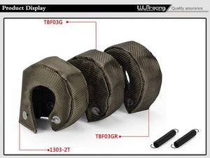 Planet Gates 100% Full Titanium T3 Turbo Blanket Turbo Heat Shield Fit : T2 T25 T28 GT28 GT30 GT35 And Most T3 Turbo For Audi A4 BMW E46