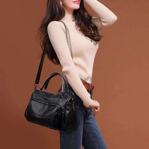 Planet Gates 100% Genuine Leather Handbag High Quality Cow Leather Handbags Fashion Office Lady Retro Office Women Handbag Vintage A180