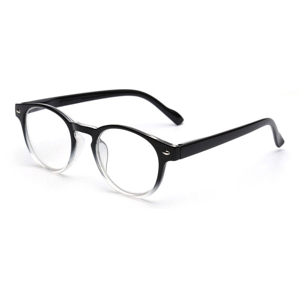 Planet Gates +100 / gradient black JM Spring Hinge Women Men Reading Glasses Round Magnifier Diopter Presbyopic Glasses