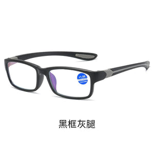 Planet Gates +100 / gray Reading Glasses Men Women Sports Anti-blue Light Reading Eyewear Black Red TR90 Frame Presbyopia Eyeglasses +100 to+400 glasses
