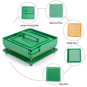 Planet Gates 100 Holes Capsule Powder Maker 00# pharmaceutical Filler Plate Manual Filling Capsules Machine Tool Green
