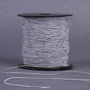 Planet Gates 100 Meters/Roll 1.5mm Gold Silver Artificial Pearl Beads Chain Wedding Party Accessories Christmas Tree Home Hanging Decoration