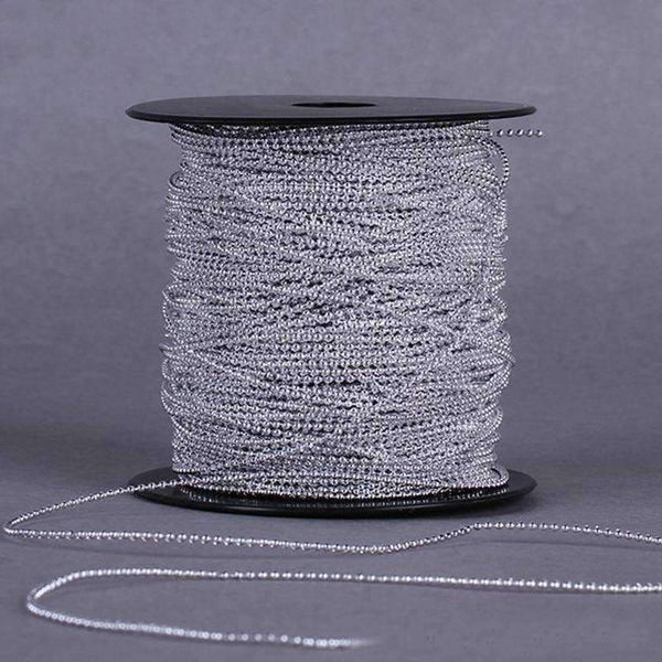 Planet Gates 100 Meters/Roll 1.5mm Gold Silver Artificial Pearl Beads Chain Wedding Party Accessories Christmas Tree Home Hanging Decoration