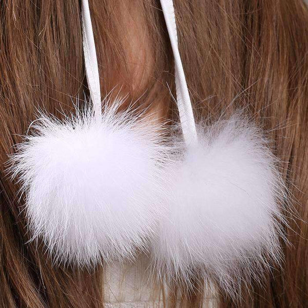 Planet Gates 100% Natural Fox Fur Hats for Women with Leather Top Mongolian Princess Hat with Pompom Fox Fur Hat Female Winter