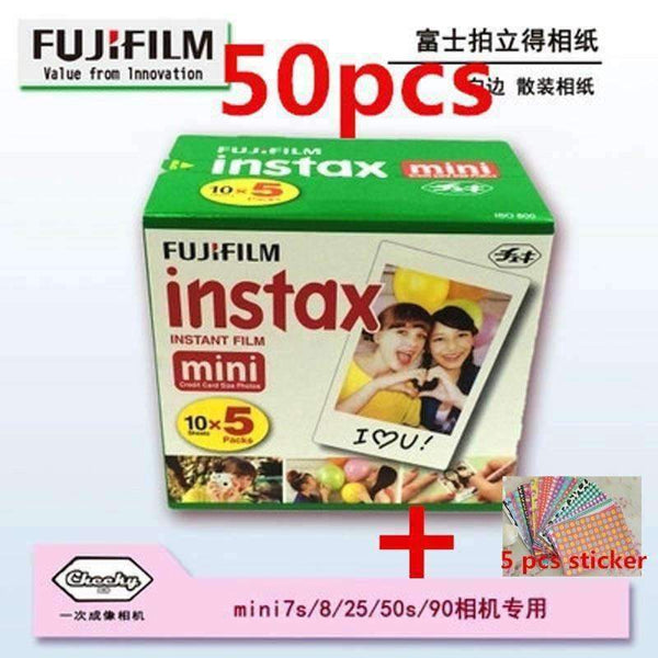 Planet Gates 100% Original Fujifilm Instax Mini Film 50 pcs 50 sheets for Fuji Instax Mini Camera mini 9 7s 8  90 25 55 Share SP-1 SP-2