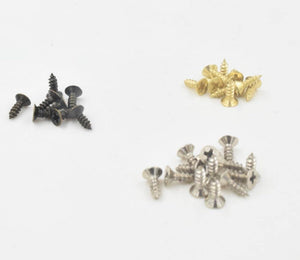 100 PCS 2 * 5mm 2 * 6mm 2 * 8mm 2 * 10mm Flat Small Screw Carpenter Screw Hardware Accessory Box Wooden Furniture