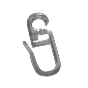 Planet Gates 100 Pcs D40mm Plastic Ring and Hook  , Curtain Rod Rings for Window Decoration