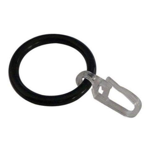 Planet Gates 100 Pcs D40mm Plastic Ring and Hook  , Curtain Rod Rings for Window Decoration