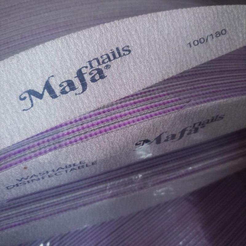 Planet Gates 100 pcs  Half-Moon Nail File Grit 100-180  Sand File Professional Nail File Doubled-Sides Washable 100 Nail File Manicure Tools