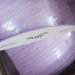 Planet Gates 100 pcs  Half-Moon Nail File Grit 100-180  Sand File Professional Nail File Doubled-Sides Washable 100 Nail File Manicure Tools