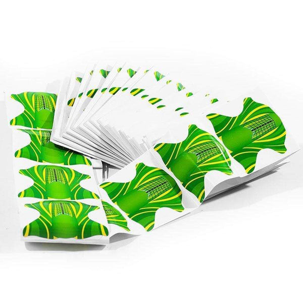 Planet Gates 100 Pcs/Lot French Nail Form Tips Nail Extension Art Tools 24 Designs Acrylic Curve False Nails Art DIY Guide Forms Manicure Set