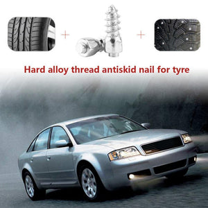 Planet Gates 100 Pcs Stud Screw 12mm Auto Car SUV ATV Anti-Slip Screw Stud Wheel Tyre Snow Tire Spikes Trim Winter Roadway Safety Tire Chains