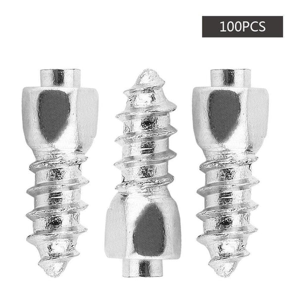 Planet Gates 100 Pcs Stud Screw 12mm Auto Car SUV ATV Anti-Slip Screw Stud Wheel Tyre Snow Tire Spikes Trim Winter Roadway Safety Tire Chains
