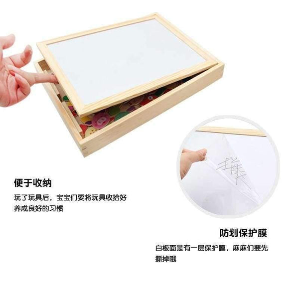 Planet Gates 100+PCS Wooden Magnetic Puzzle Figure/Animals/ Vehicle /Circus Drawing Board 5 styles Box Educational Toy Gift