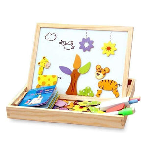 Planet Gates 100+PCS Wooden Magnetic Puzzle Figure/Animals/ Vehicle /Circus Drawing Board 5 styles Box Educational Toy Gift