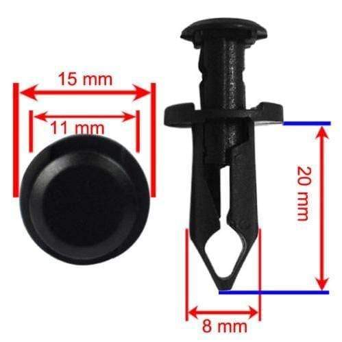 Planet Gates 100 Piece ATV 8mm Rivet Fairing Body Trim Panel Fastener Screw Clips Plug Kit For Polaris Sportsman 550 850 XP Rangers RZR