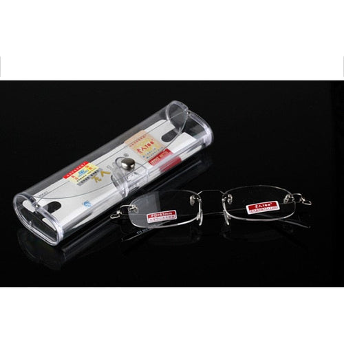 Planet Gates +100 / Silver iboode Unisex Reading Glasses Brand Rimless Presbyopia Eyeglasses for Women Men Resin Clear Lens Reading Eye Glasses +1.0~4.0