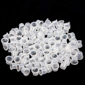 1000 Pcs  Small Size 8mm Plastic Tattoo Ink Cap Cup Supply Tattoo Accessories accessoire de tatoo supplies Tools - Planet Gates