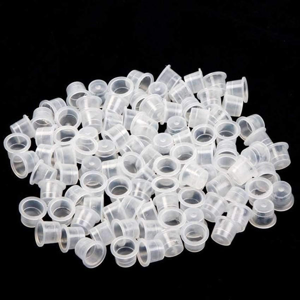 1000 Pcs  Small Size 8mm Plastic Tattoo Ink Cap Cup Supply Tattoo Accessories accessoire de tatoo supplies Tools - Planet Gates
