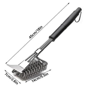 Planet Gates 100001789 2 Grill Brush And Scraper,BBQ Cleaner Perfect Tools For All Grill Types Including Weber Ideal Barbecue Gadgets Accessories Brushes