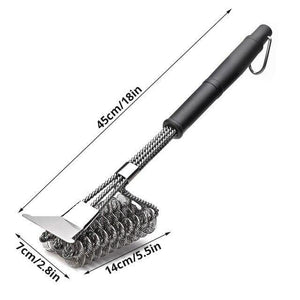 Planet Gates 100001789 3 Grill Brush And Scraper,BBQ Cleaner Perfect Tools For All Grill Types Including Weber Ideal Barbecue Gadgets Accessories Brushes