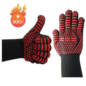 Planet Gates 100001798 1Pair 2hand Bakewere Oven Mitts Gloves BBQ Silicon Glove High Temperature Anti-Scalding 500 Degree Insulation Barbecue Microwave