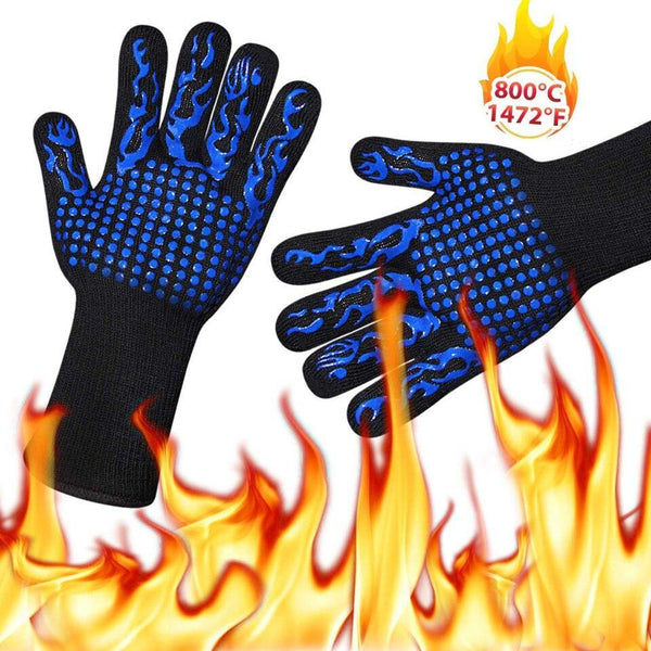 Planet Gates 100001798 B 1Pair 2hand Bakewere Oven Mitts Gloves BBQ Silicon Glove High Temperature Anti-Scalding 500 Degree Insulation Barbecue Microwave
