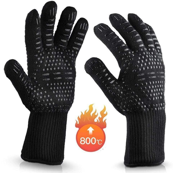 Planet Gates 100001798 F 1Pair 2hand Bakewere Oven Mitts Gloves BBQ Silicon Glove High Temperature Anti-Scalding 500 Degree Insulation Barbecue Microwave