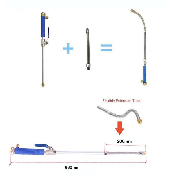 Planet Gates 100001817 Car High Pressure Water Gun, 48cm Jet Garden Pressure Washer Hose Wand Nozzle Sprayer Watering Spray Sprinkler Cleaning Tool