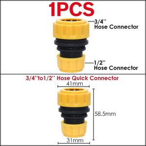 Planet Gates 100001834 05KSL01-040-1PCS Garden Tap Adapters Quick Connectors 1/2" 3/4"  Drip Irrigation Water Splitters Female Thread Male Nipple Joint 1/4" Hose