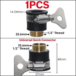 Planet Gates 100001834 05KSL01-130-1PCS Garden Tap Adapters Quick Connectors 1/2" 3/4"  Drip Irrigation Water Splitters Female Thread Male Nipple Joint 1/4" Hose
