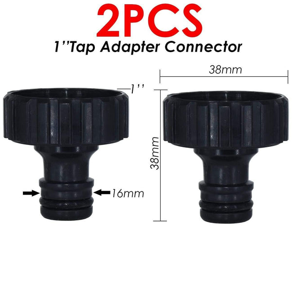 Planet Gates 100001834 05KSL01-204-2PCS Garden Tap Adapters Quick Connectors 1/2" 3/4"  Drip Irrigation Water Splitters Female Thread Male Nipple Joint 1/4" Hose