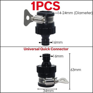 Planet Gates 100001834 05KSL01-206-1PCS Garden Tap Adapters Quick Connectors 1/2" 3/4"  Drip Irrigation Water Splitters Female Thread Male Nipple Joint 1/4" Hose