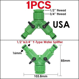 Planet Gates 100001834 05KSL01-208-USA Garden Tap Adapters Quick Connectors 1/2" 3/4"  Drip Irrigation Water Splitters Female Thread Male Nipple Joint 1/4" Hose