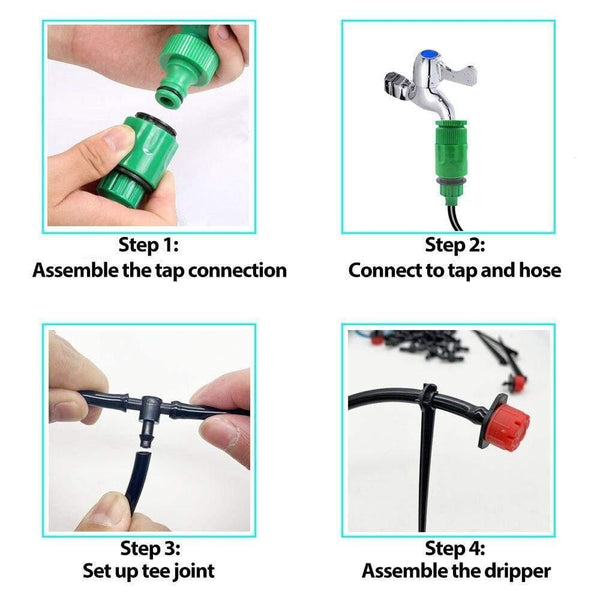 Planet Gates 100001834 10-50M Micro Drip Irrigation System Watering Kit Smart Garden Watering System Automatic Plant Garden Watering System Green House