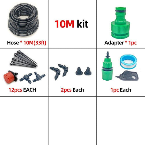 Planet Gates 100001834 10M kit 10-50M Micro Drip Irrigation System Watering Kit Smart Garden Watering System Automatic Plant Garden Watering System Green House