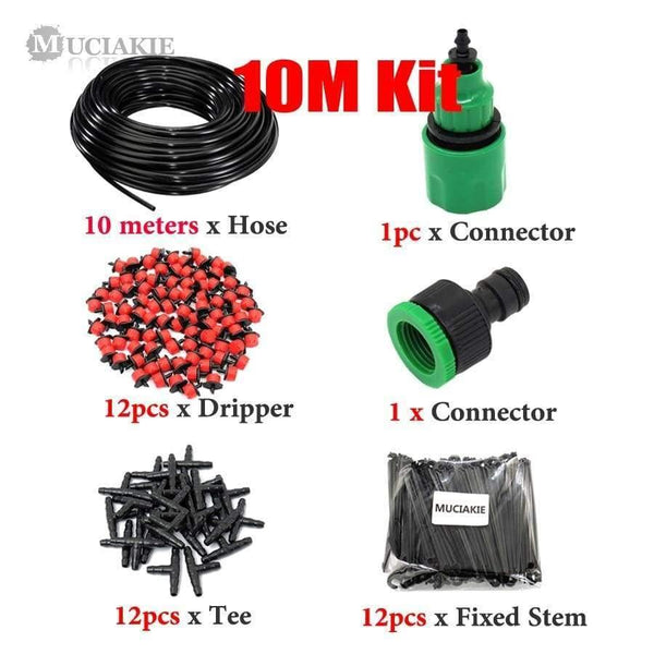 Planet Gates 100001834 10m Kit 50M-5M DIY Drip Irrigation System Automatic Watering Garden Hose Micro Drip Watering Kits With Adjustable Drippers