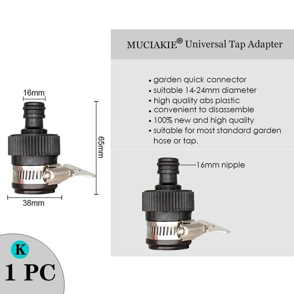 Planet Gates 100001834 1PC x K Variety Style Garden Tap 1/2" 3/4" Male Female Thread Nipple Joint 1/4" Hose Quick Connector Irrigation Water Splitters