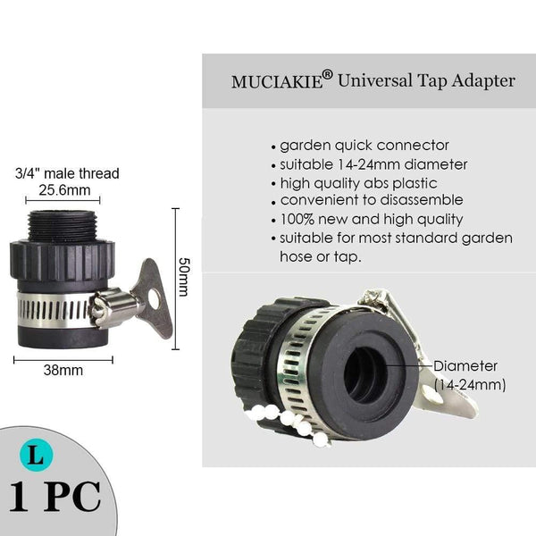 Planet Gates 100001834 1PC x L Variety Style Garden Tap 1/2" 3/4" Male Female Thread Nipple Joint 1/4" Hose Quick Connector Irrigation Water Splitters