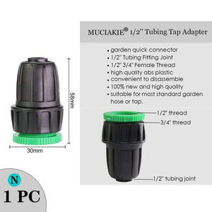 Planet Gates 100001834 1PC x N Variety Style Garden Tap 1/2" 3/4" Male Female Thread Nipple Joint 1/4" Hose Quick Connector Irrigation Water Splitters