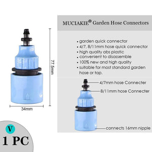 Planet Gates 100001834 1PC x V Variety Style Garden Tap 1/2" 3/4" Male Female Thread Nipple Joint 1/4" Hose Quick Connector Irrigation Water Splitters