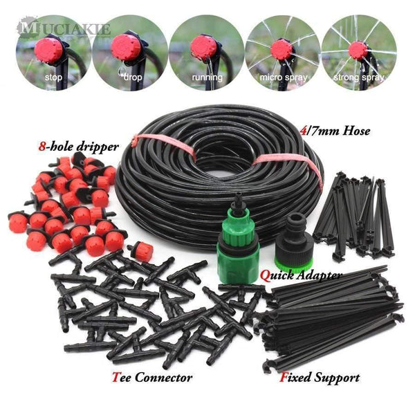 Planet Gates 100001834 50M-5M DIY Drip Irrigation System Automatic Watering Garden Hose Micro Drip Watering Kits With Adjustable Drippers