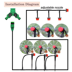 Planet Gates 100001834 50M-5M DIY Drip Irrigation System Automatic Watering Garden Hose Micro Drip Watering Kits With Adjustable Drippers