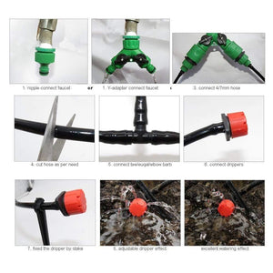Planet Gates 100001834 50M-5M DIY Drip Irrigation System Automatic Watering Garden Hose Micro Drip Watering Kits With Adjustable Drippers