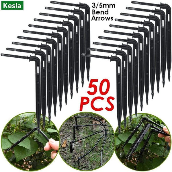 Planet Gates 100001834 50PCS Bend Arrow Dripper Micro Drip Irrigation Kit Emitters For 3/5mm Hose Garden Watering Saving Micro Dripper Greenhouse