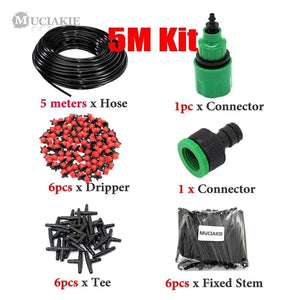 Planet Gates 100001834 5m Kit 50M-5M DIY Drip Irrigation System Automatic Watering Garden Hose Micro Drip Watering Kits With Adjustable Drippers