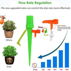 Planet Gates 100001834 72/36/24/6pcs Auto Drip Irrigation System Automatic Watering Spike Garden Plants Flower Indoor Outdoor Waterers Bottle Dripper