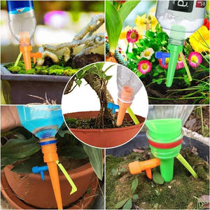 Planet Gates 100001834 72/36/24/6pcs Auto Drip Irrigation System Automatic Watering Spike Garden Plants Flower Indoor Outdoor Waterers Bottle Dripper