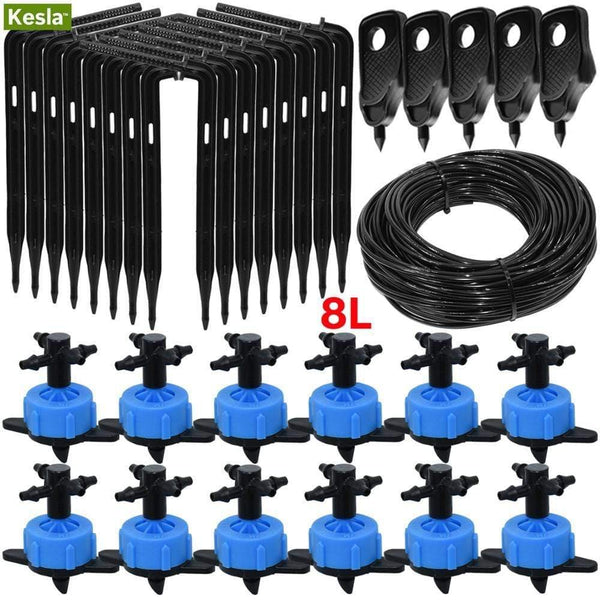 Planet Gates 100001834 8L Greenhouse Drip Irrigation 4-way Bend Drip Arrow Kit 3/5mm Hose Garden Irrigation System  Watering Kit 5-50 Set