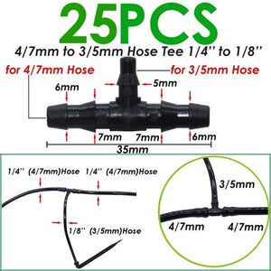 Planet Gates 100001834 A02SPL11-019-25PCS 25PCS Bend Arrow Dripper Micro Drip Irrigation Drops Emitters Watering Saving 3/5mm Hose Garden Sprinklers DroppersTool